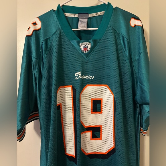 NWOT! NFL Players Reebok Onfield Sewn #19 Marshall Miami Dolphins Jersey Sz XL - Picture 2 of 11